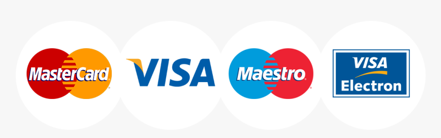 payment methods logos: MasterCard, Visa, Maestro, Visa Electro